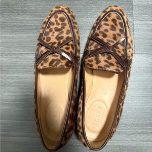 J Crew leopard print loafers